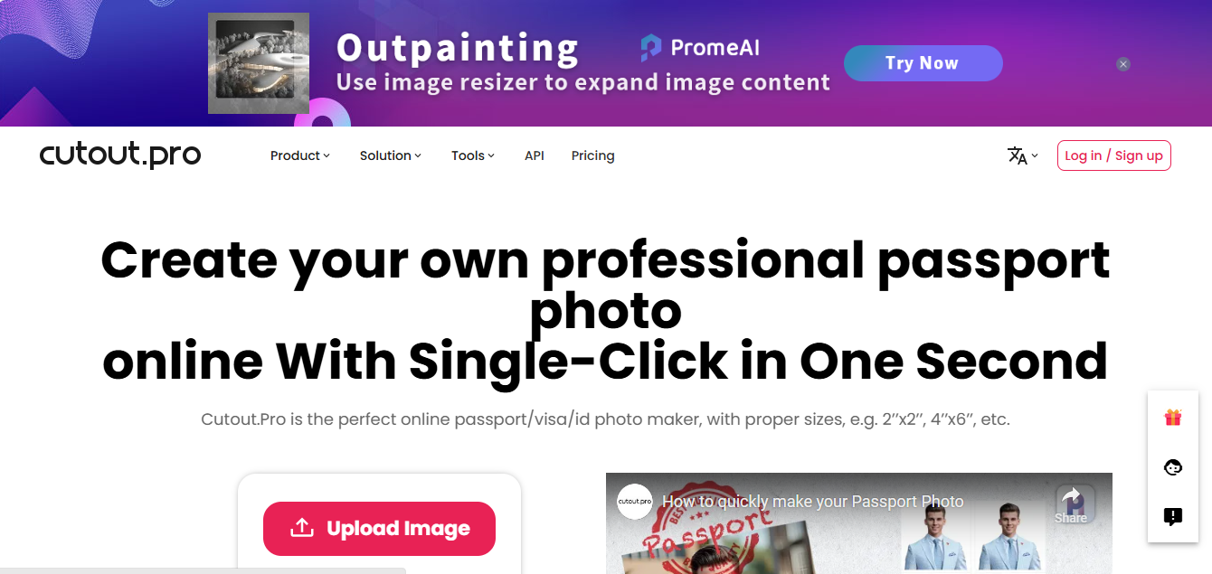 Cutout.Pro interface