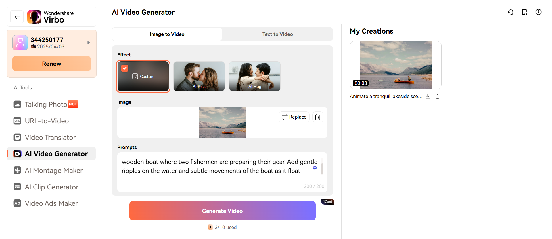 Virbobild till rörlig video