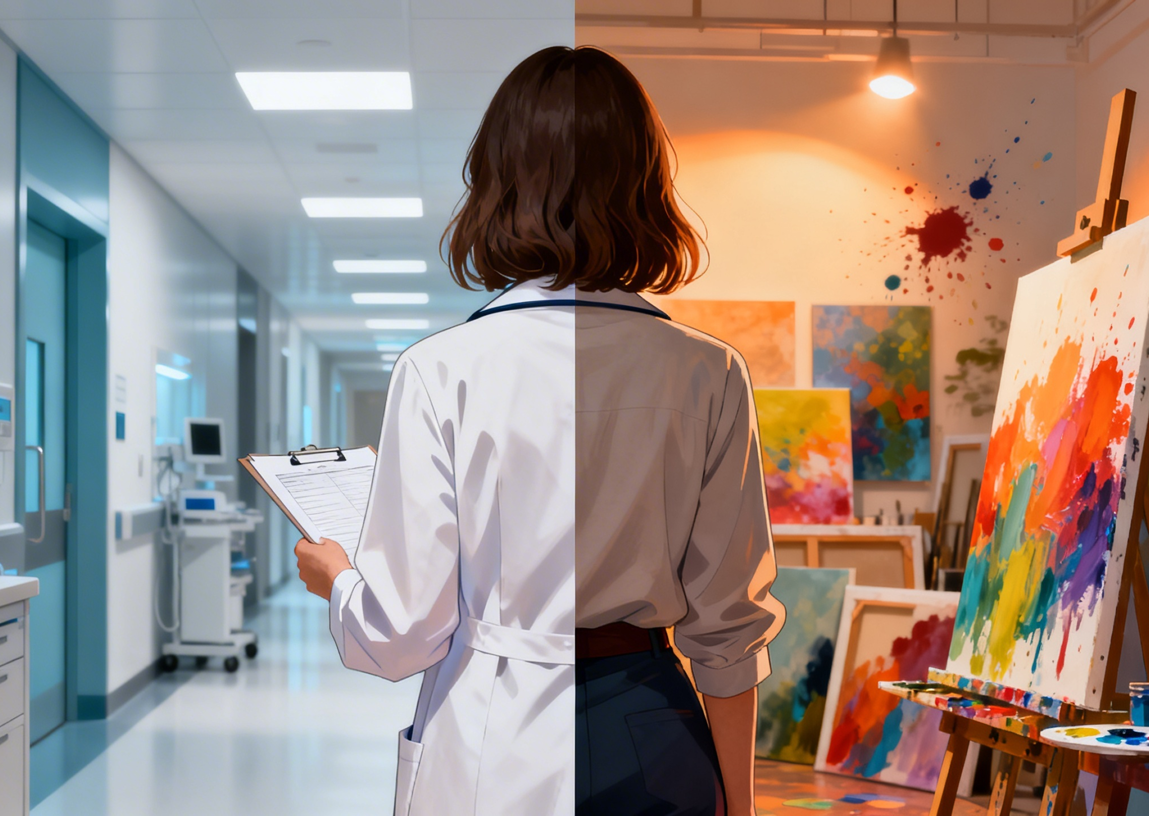 half half ai job trend background 