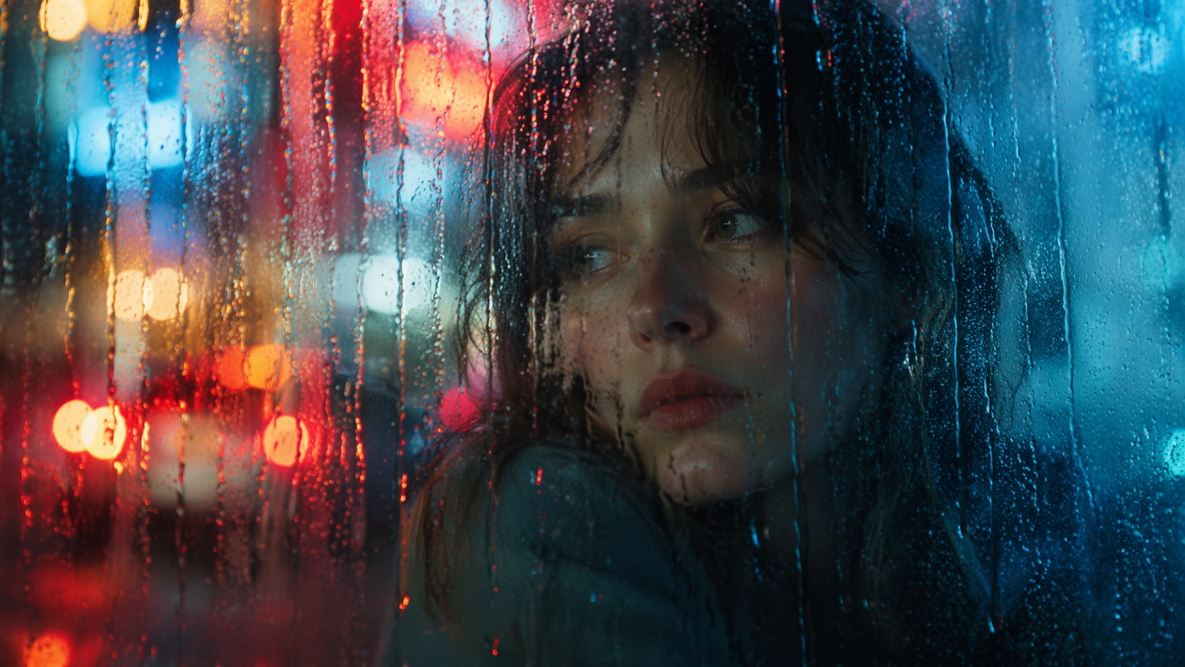 Dreamina prompt gesehen regen prompt Beispiel 1: Neon Rain Street Portrait