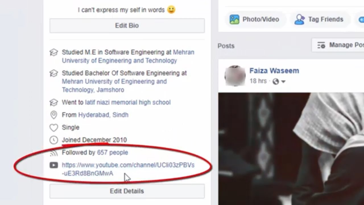 Adăugarea unui link la secțiunea Despre pentru a promova canalul YouTube pe Facebook