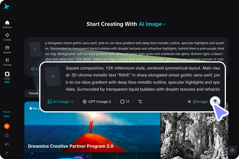 Enter reference image and text prompt