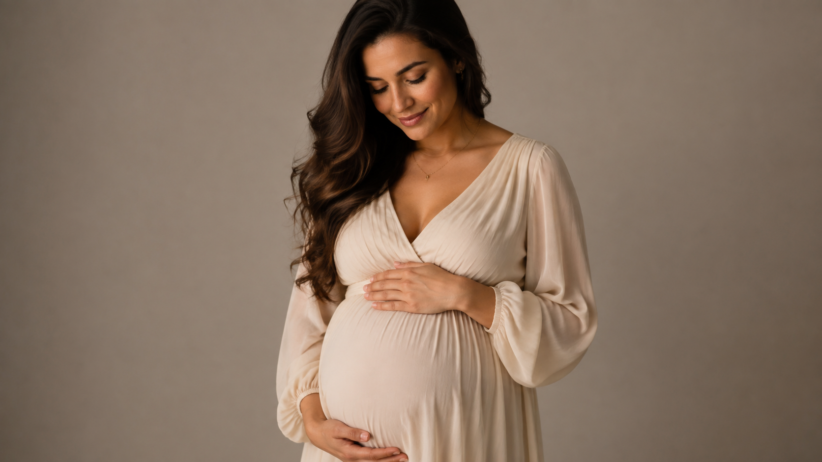 Soft Studio Belly Portrait