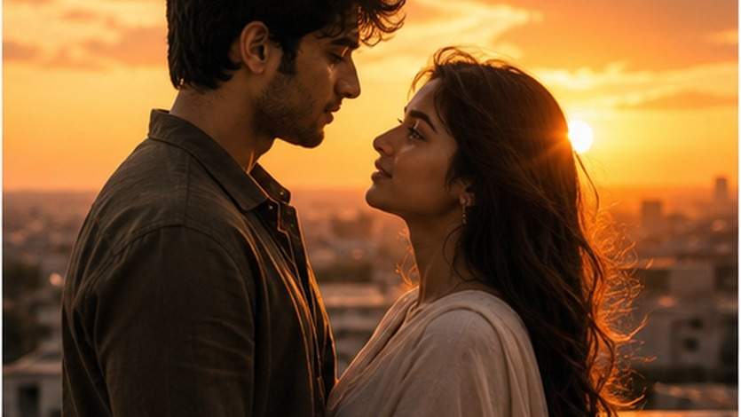 Sunset Couple Glance