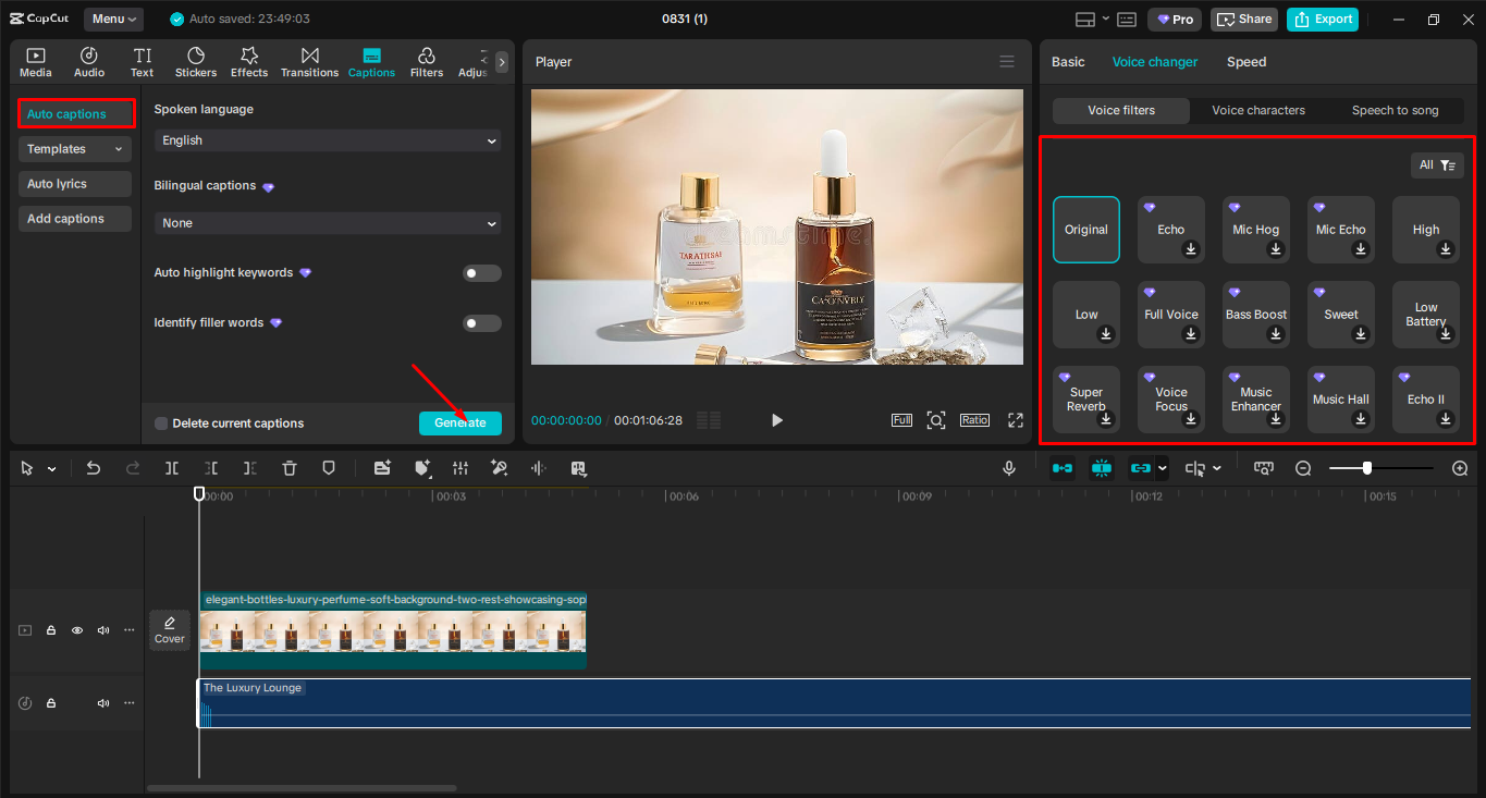 Додавання AI-озвучки до настільного відеоредактора CapCut