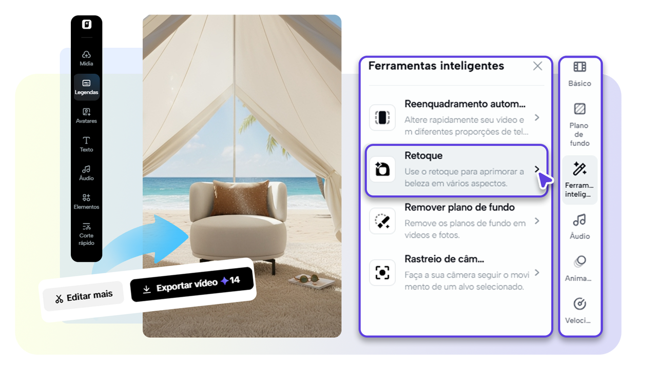 Editar vídeo com Pippit
