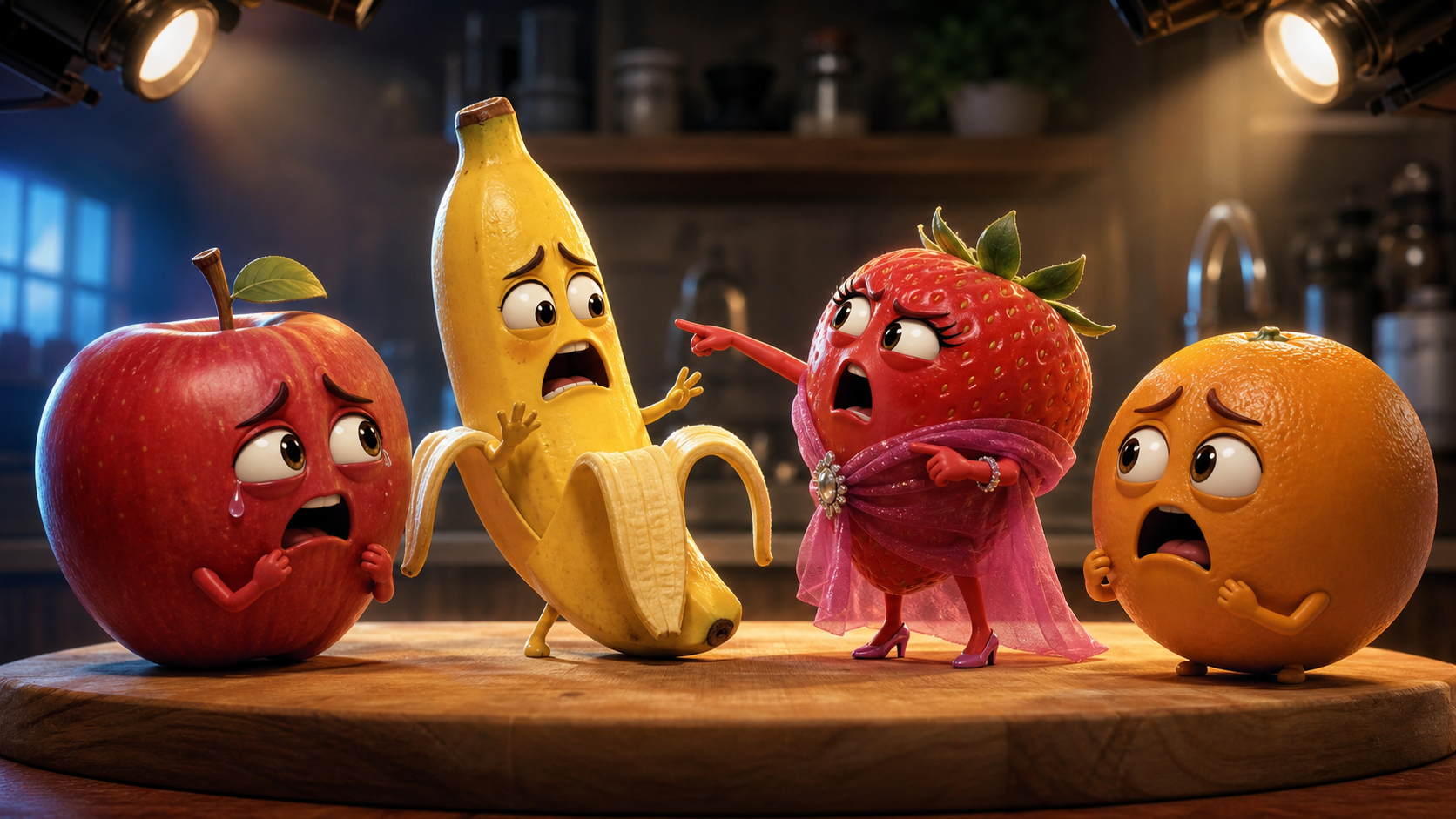 AI fruit story generator hero visual by Dreamina