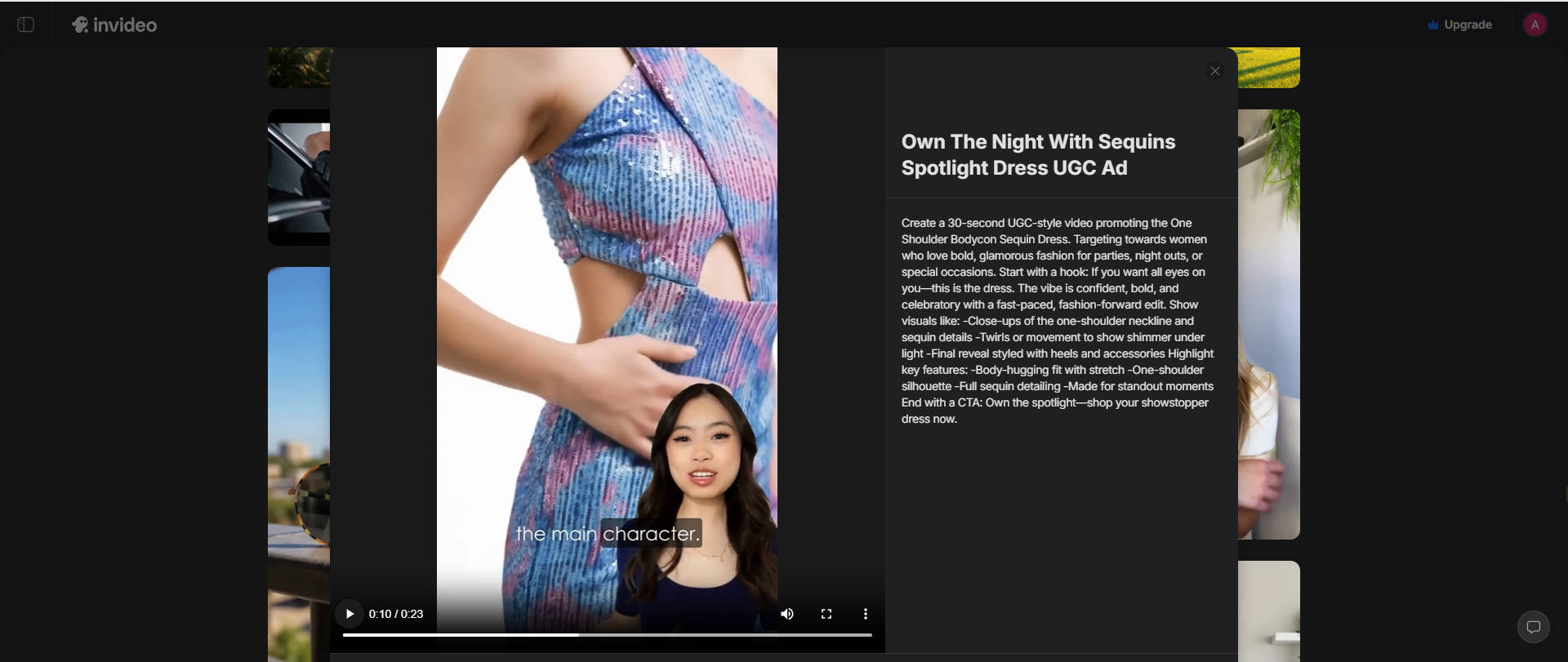 Invideo AI story generator