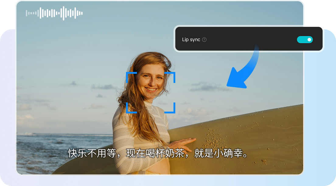 Sync lip movements using CapCut's English to Chinese translator