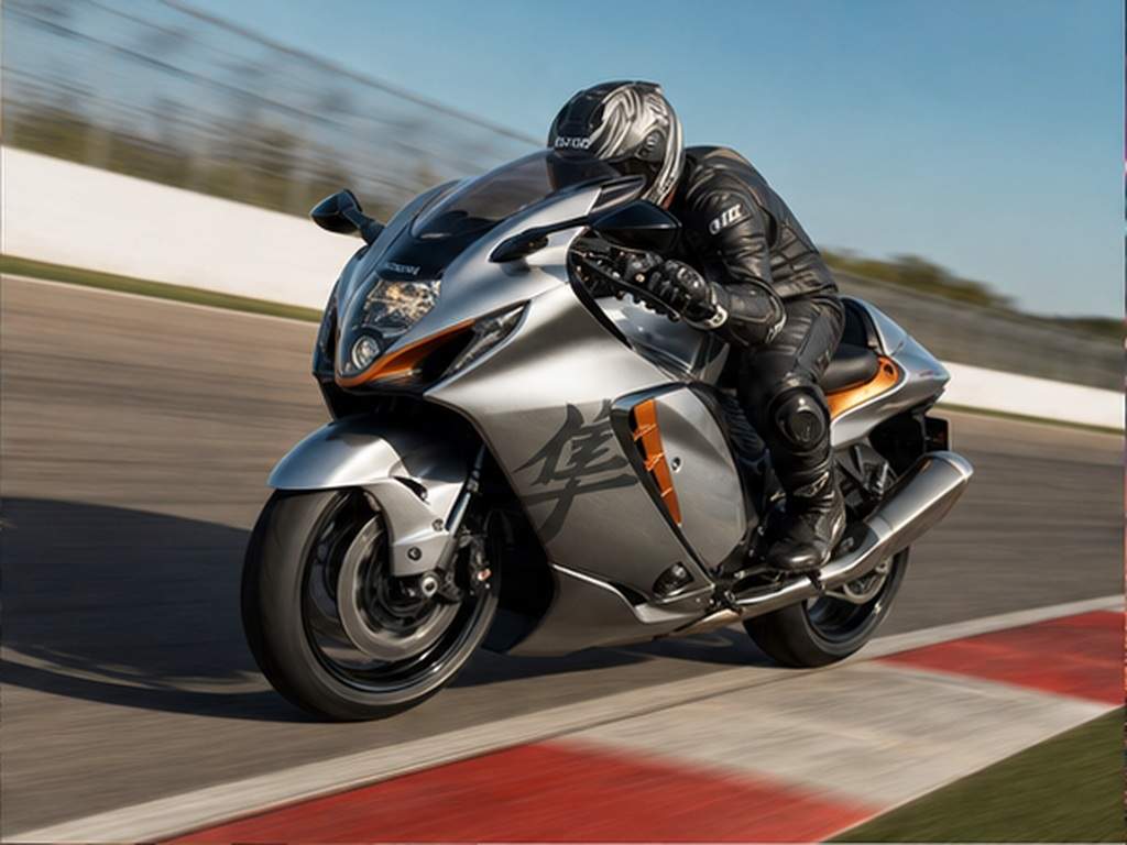 Suzuki Hayabusa AI Prompt Prompt Beispiel 2 - Racetrack Speed Pass