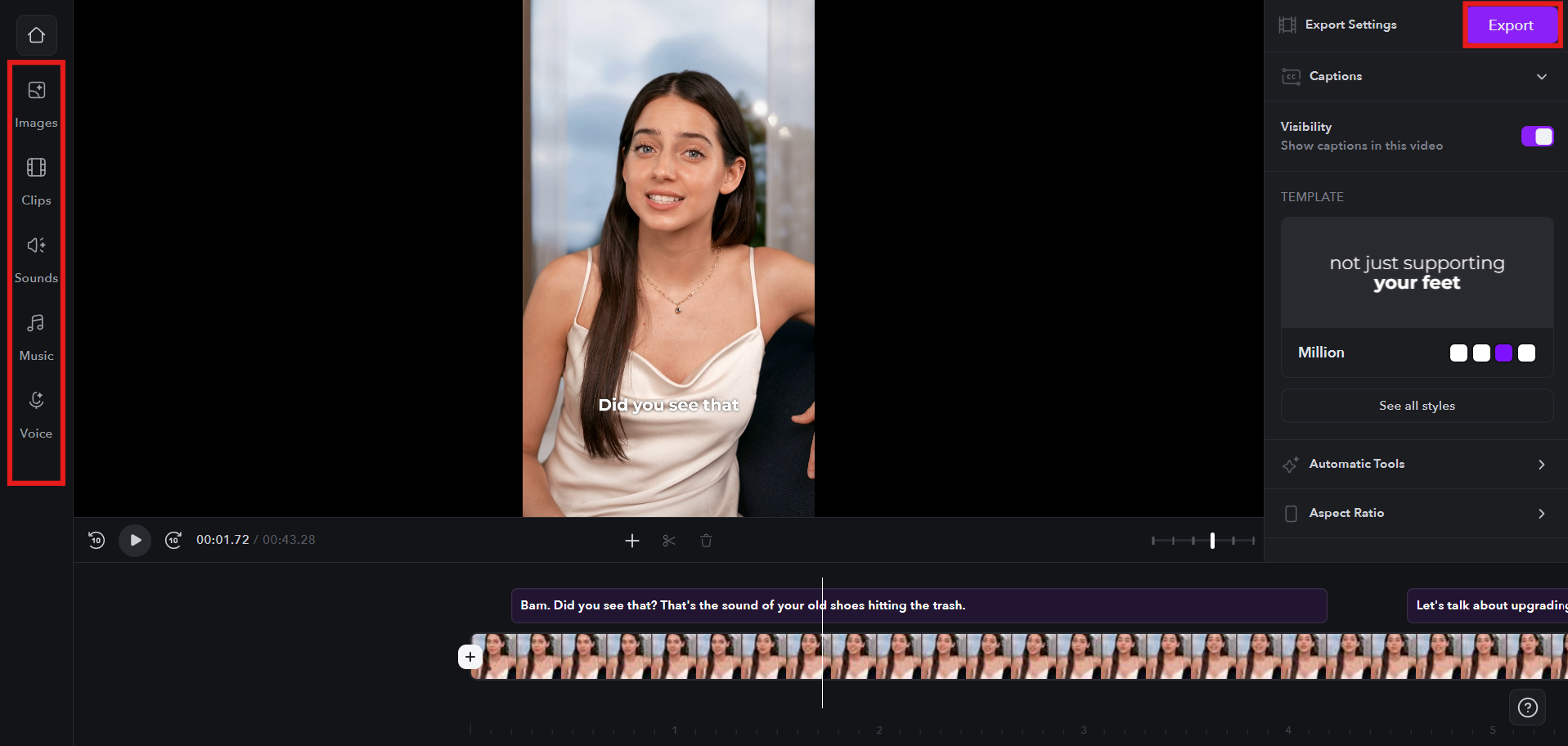 Export or edit