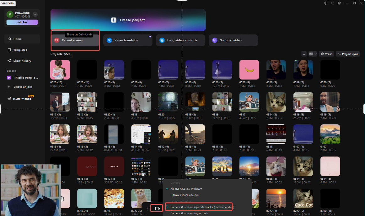 Record your video