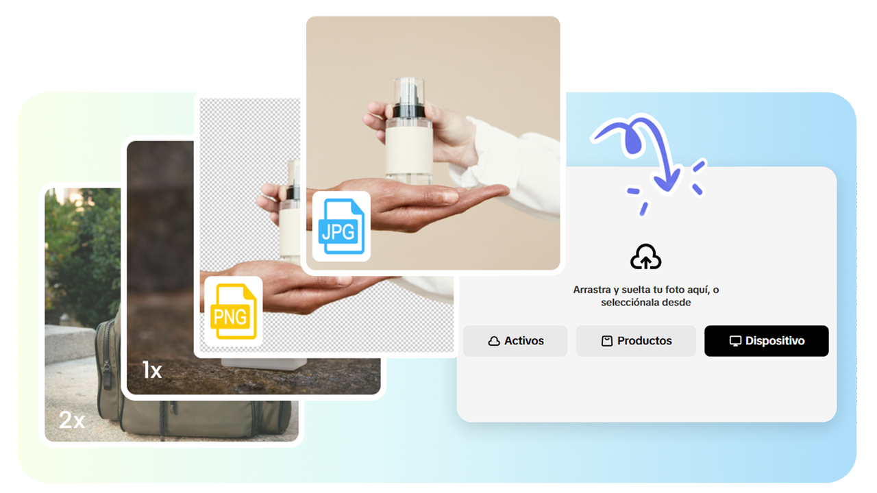 La herramienta de reemplazo de imágenes admite varios tipos de archivos.