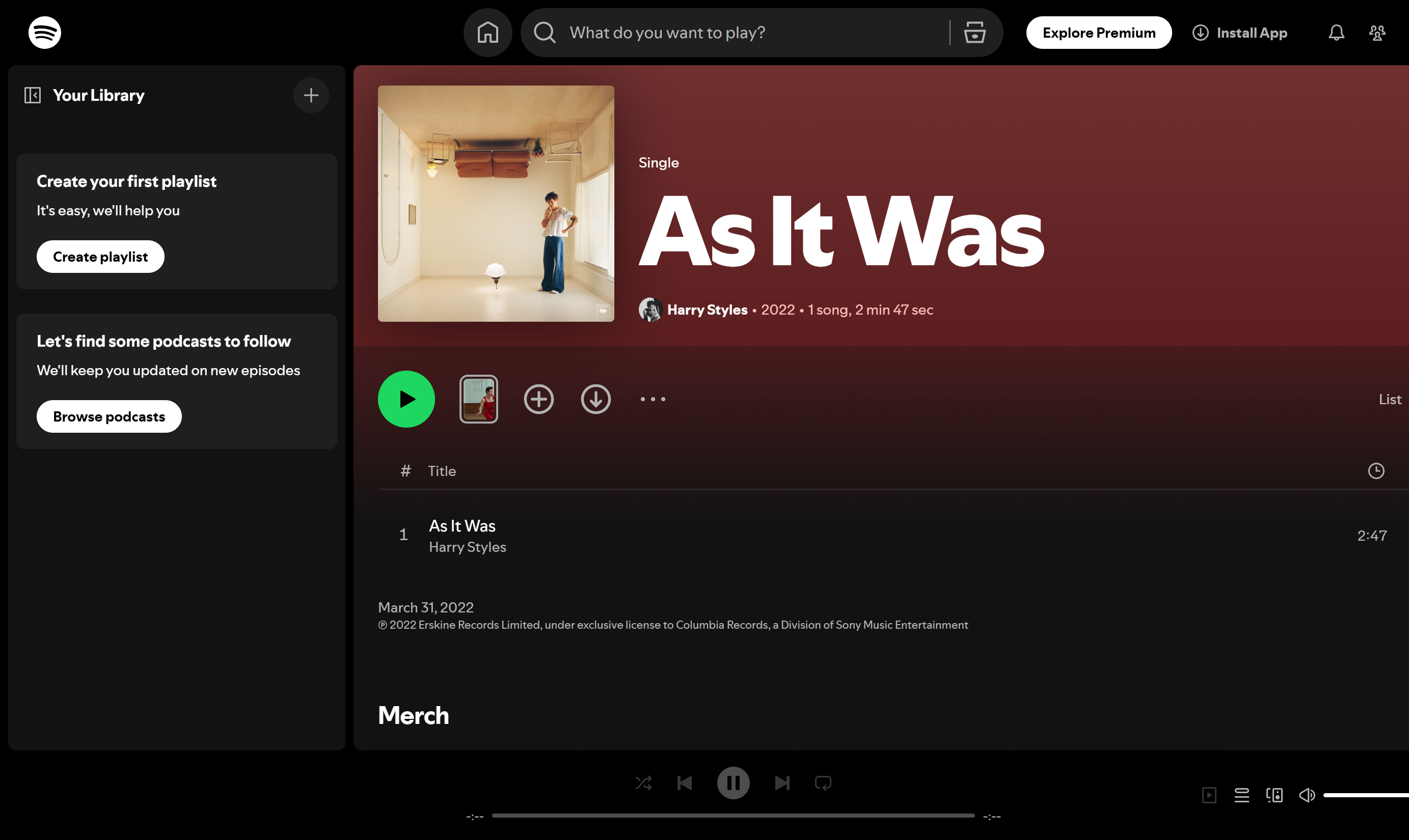 Spotify上播放的前100首歌曲：原樣