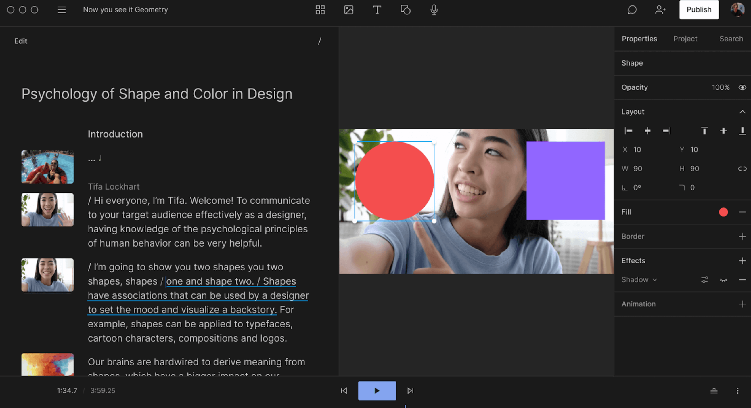 Interface of the Descript — script to AI video generator free