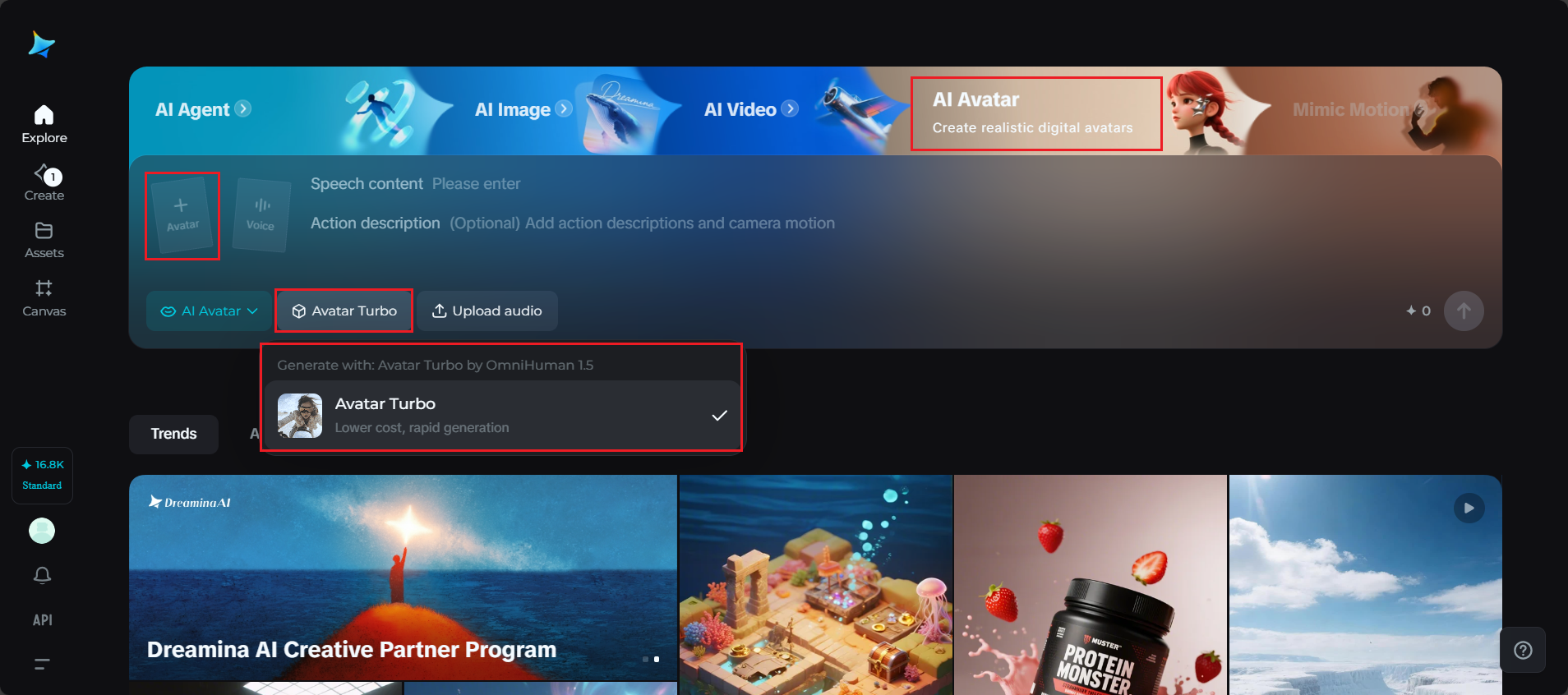 Upload your character