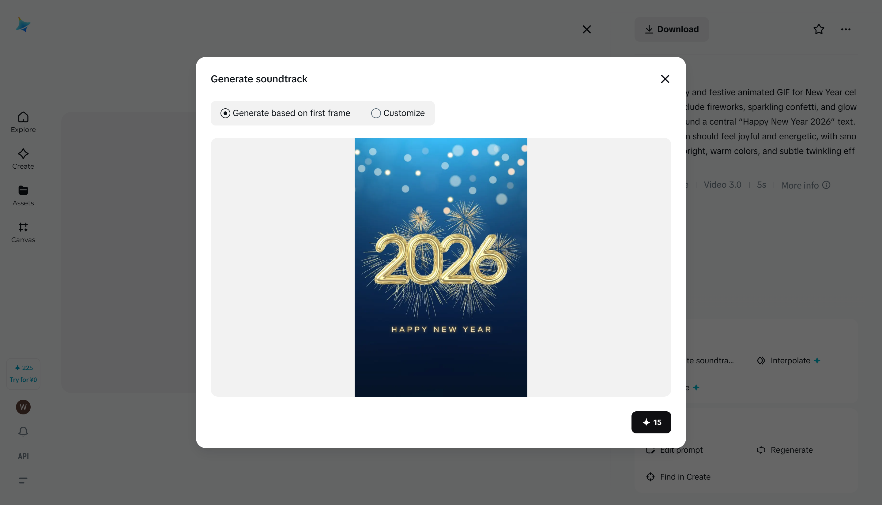 Soundtrack on AI-generated music showing how to make an ad video on an advertisement video