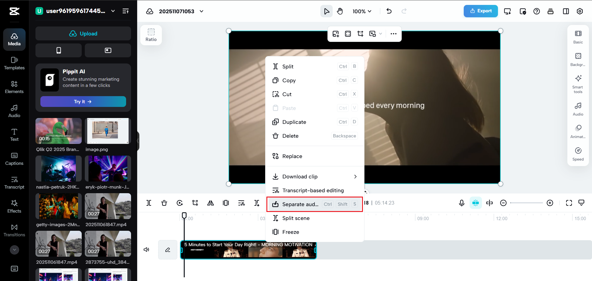 Isolate vocals and enhance