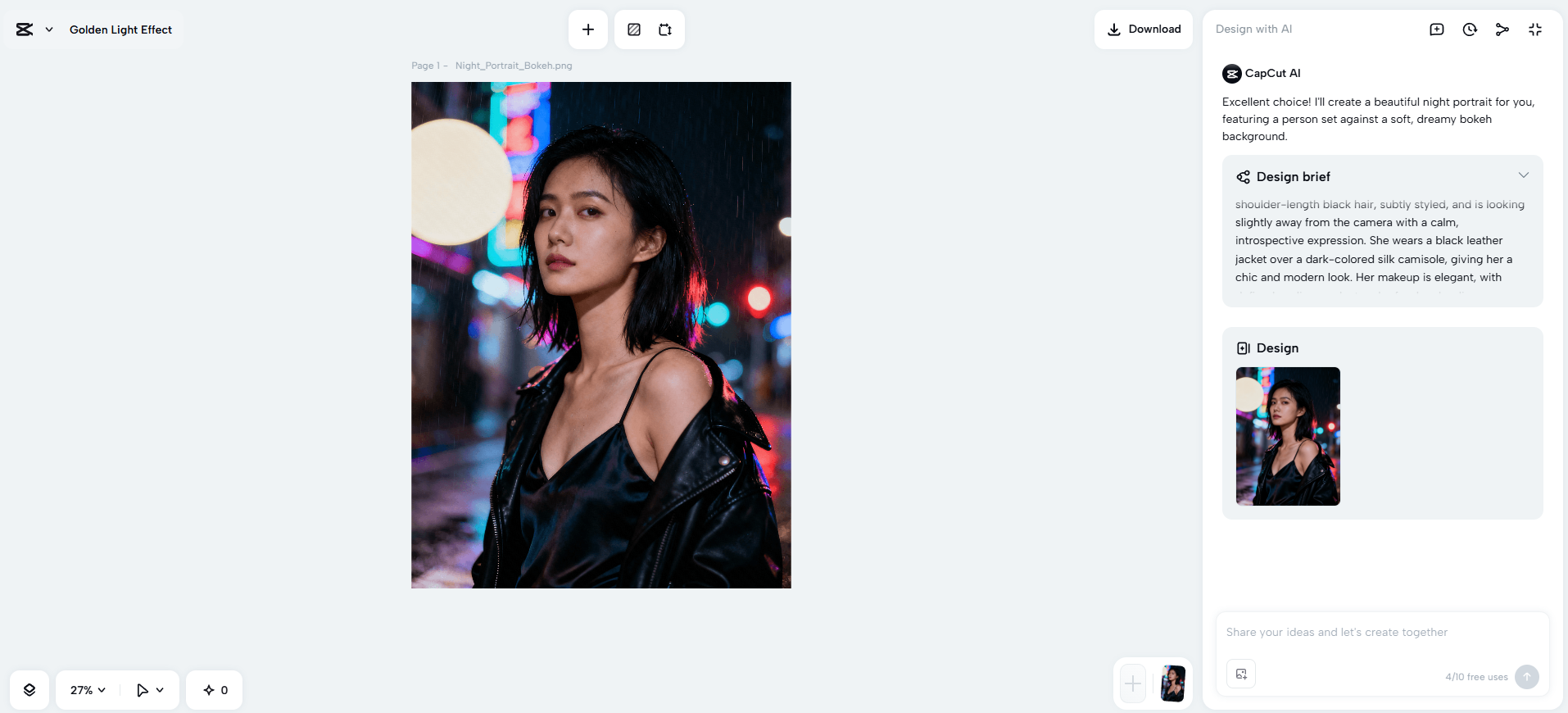 CapCut Web'in ana sayfası