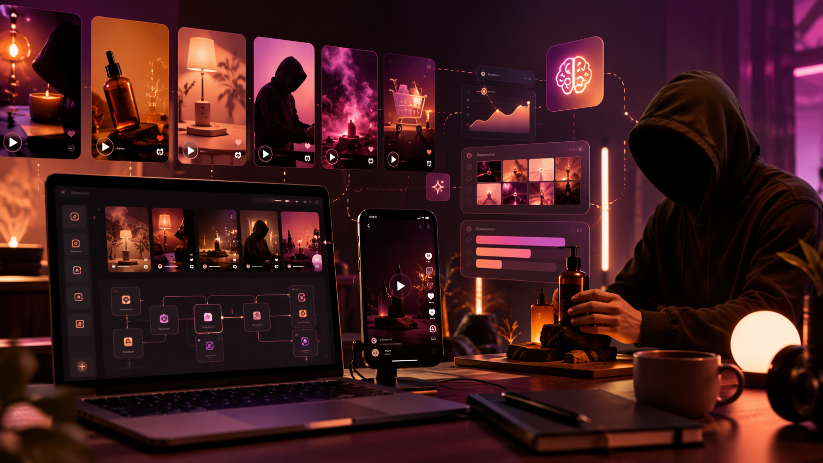 Faceless TikTok Shop Videos premium AI social video workflow visual for Pippit creators