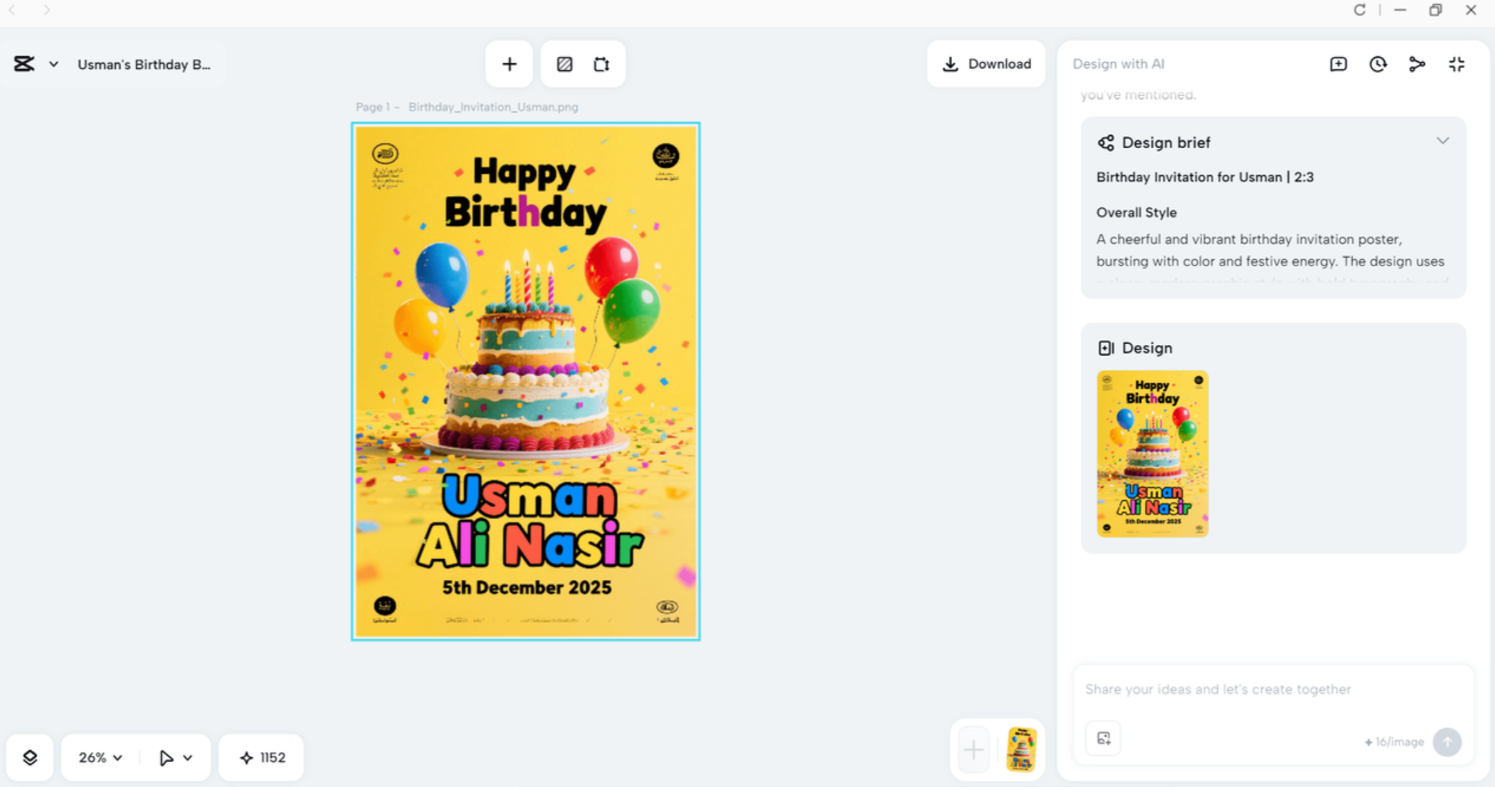 Interface of the CapCut desktop video editor - an AI tool for generating posters