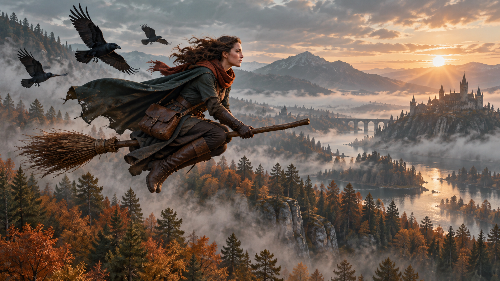 Vídeo de escoba de bruja: Forest Courier Dawn