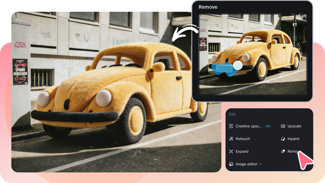  Edit plush style image with AI tools