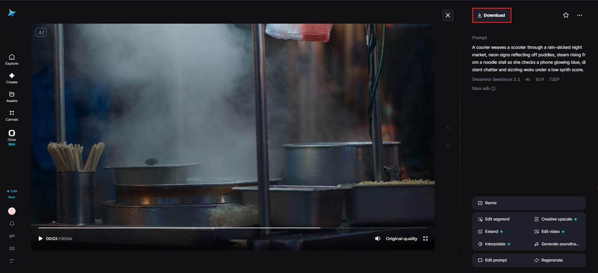 Preview and download your video