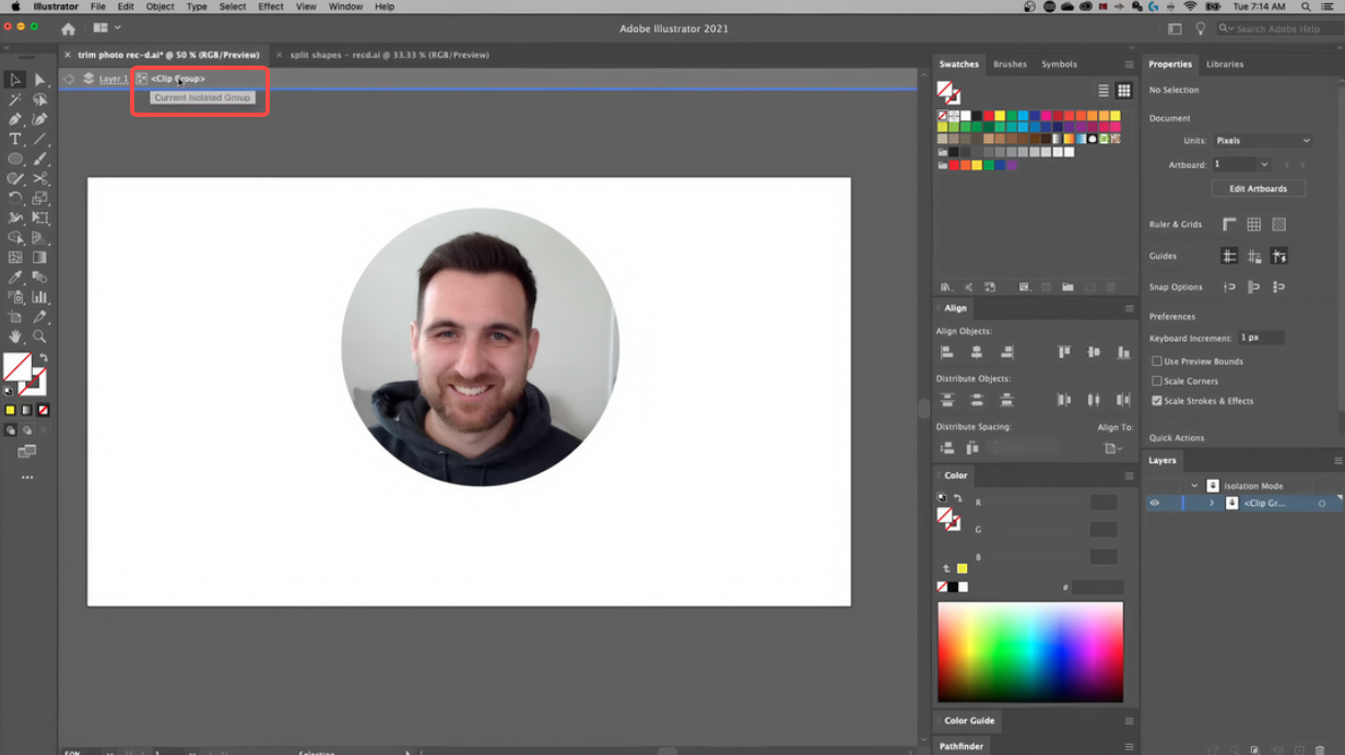 Adjust clipping mask