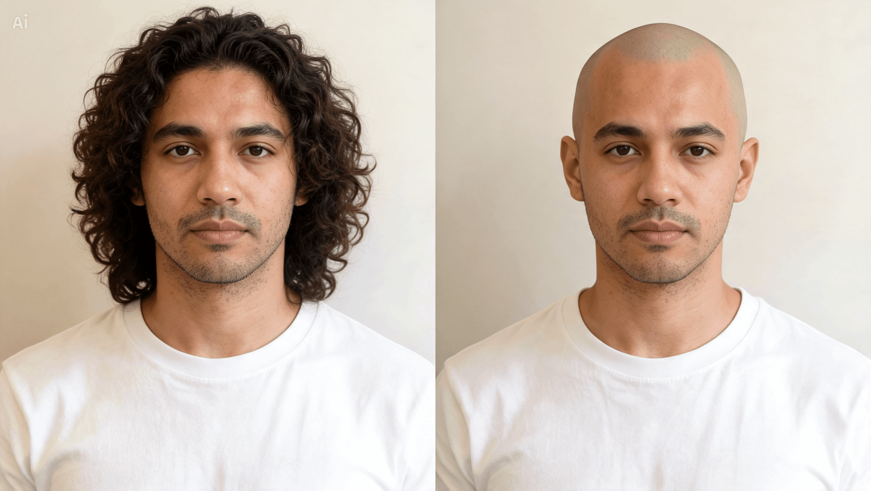 Preview a shaved look before making a real change