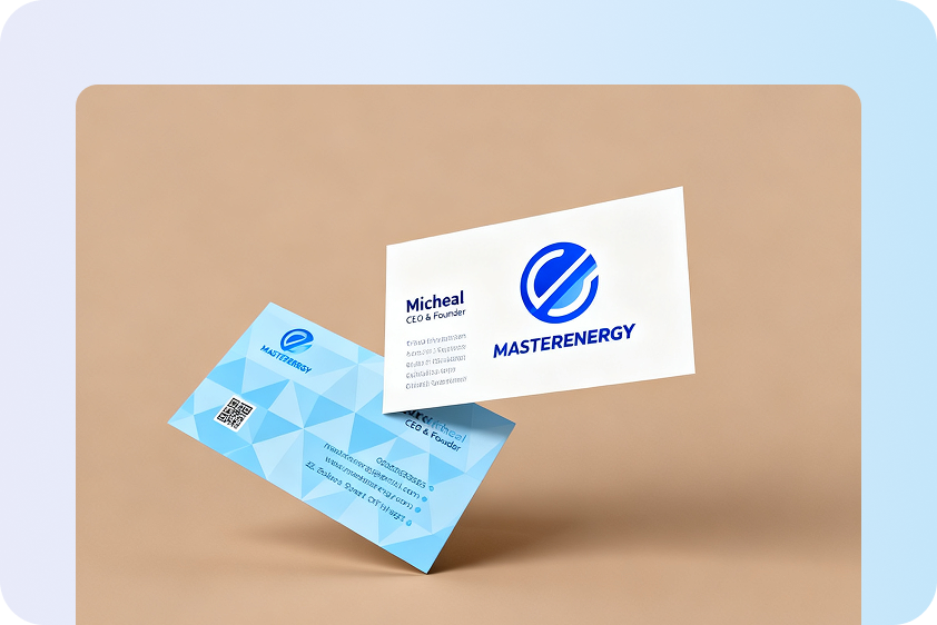 Logo placed cleanly on business card