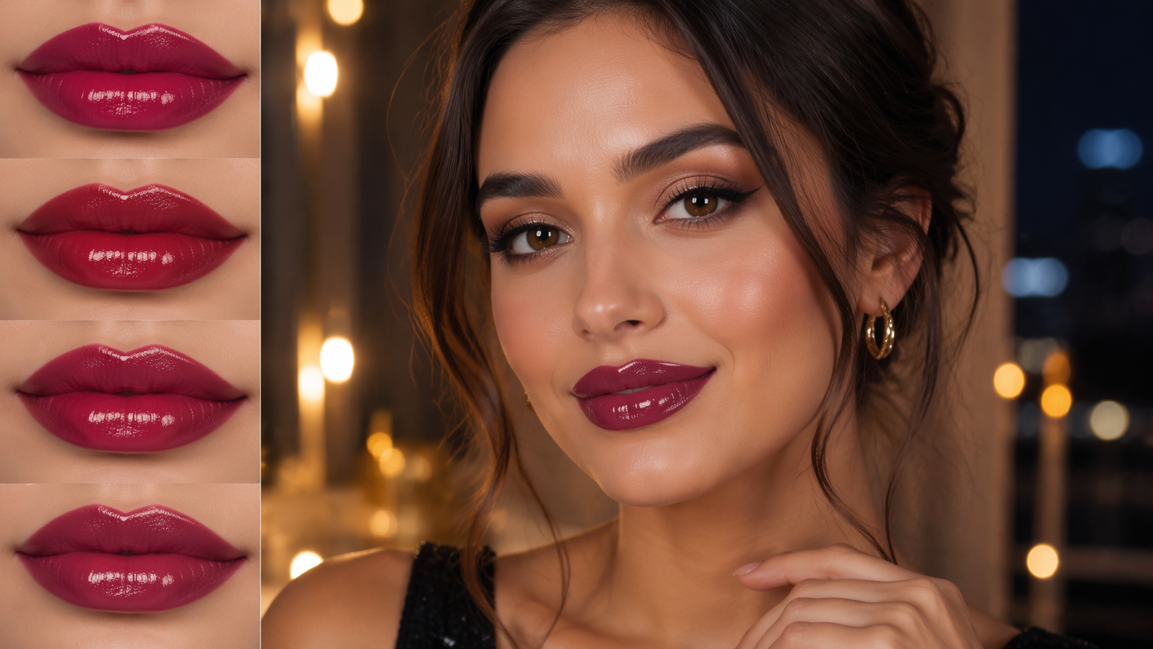 Dreamina rossetto virtuale provare su prompt esempio 3: rossetto lucido bacca try-on