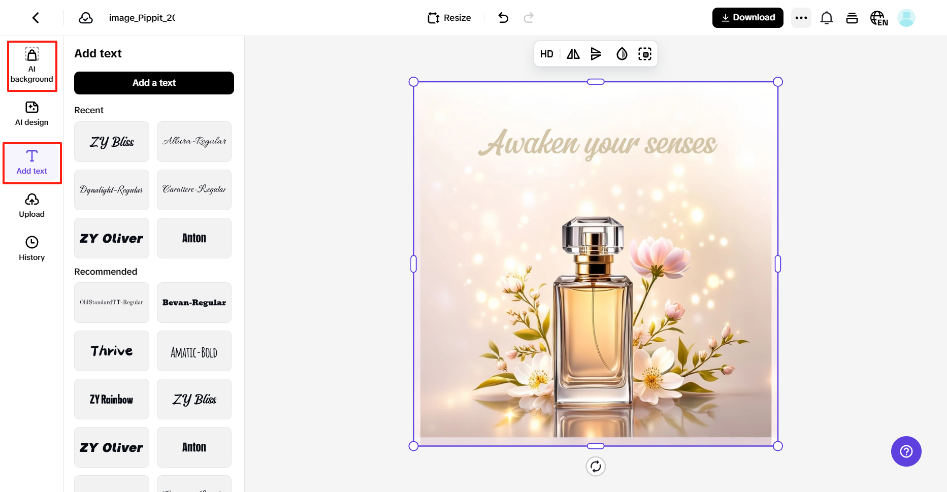 Change background and text