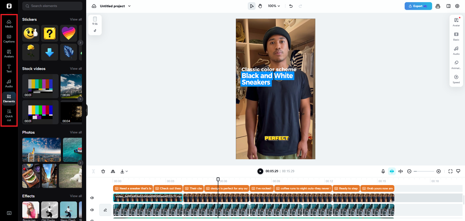 Adicione elementos criativos à sua história automaticamente