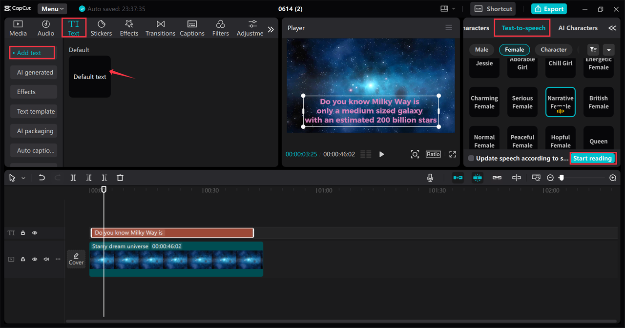 KI-Stimme mit CapCut Desktop-Video-Editor generieren
