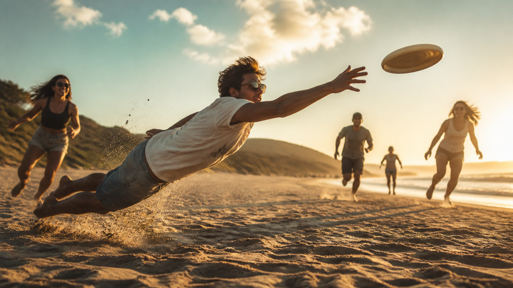 Frisbee Promotional Material Video prompt 2 original 16:9 visual