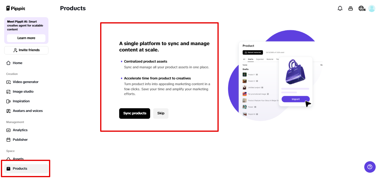 Integrasyon sa e-commerce ng Pippit