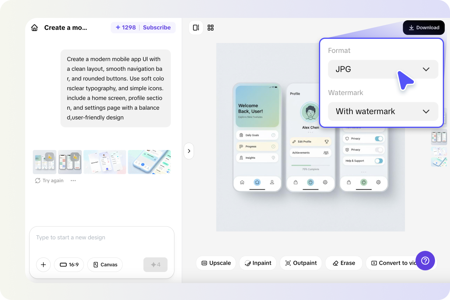 Exporting UI from Pippit