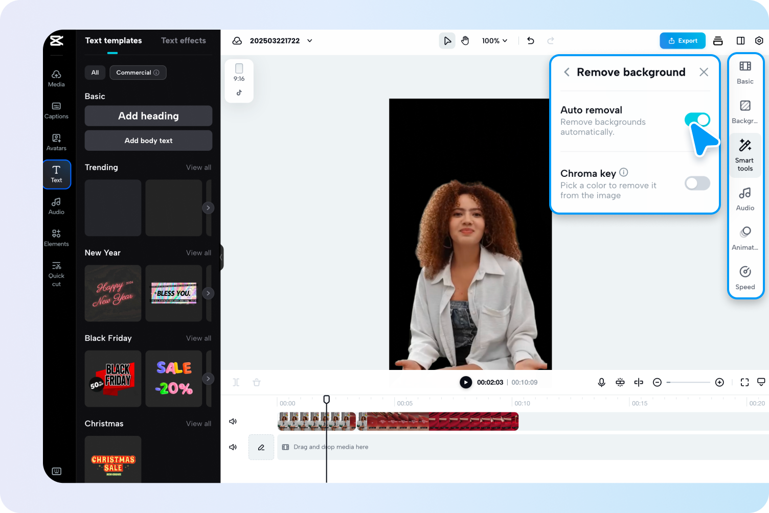 Change the video background