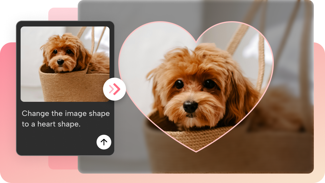 Change image shape instantly via text