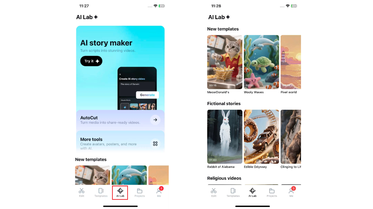 CapCut App AI Labs: Best premiere pro templates alternative