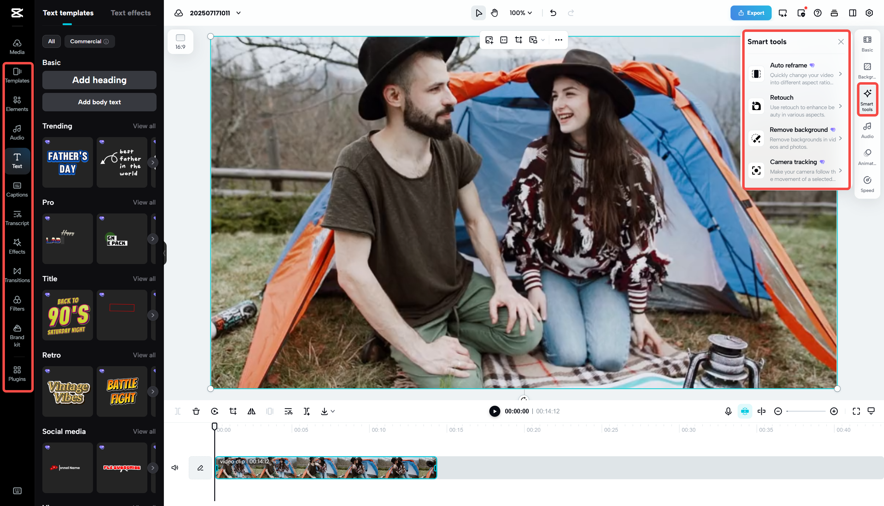 Editing your video on the CapCut Web