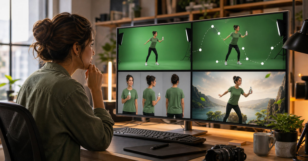 Seedance 2.5 R2V control using green screen reference footage