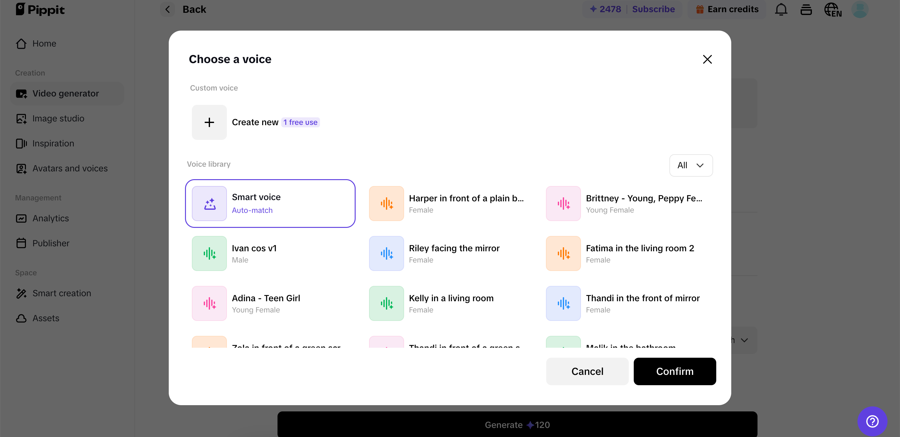 Custom voices