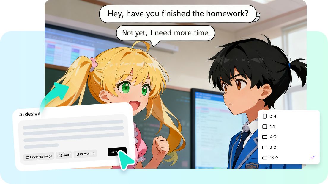 เครื่องมือออกแบบ AI สำหรับสร้างการ์ตูน