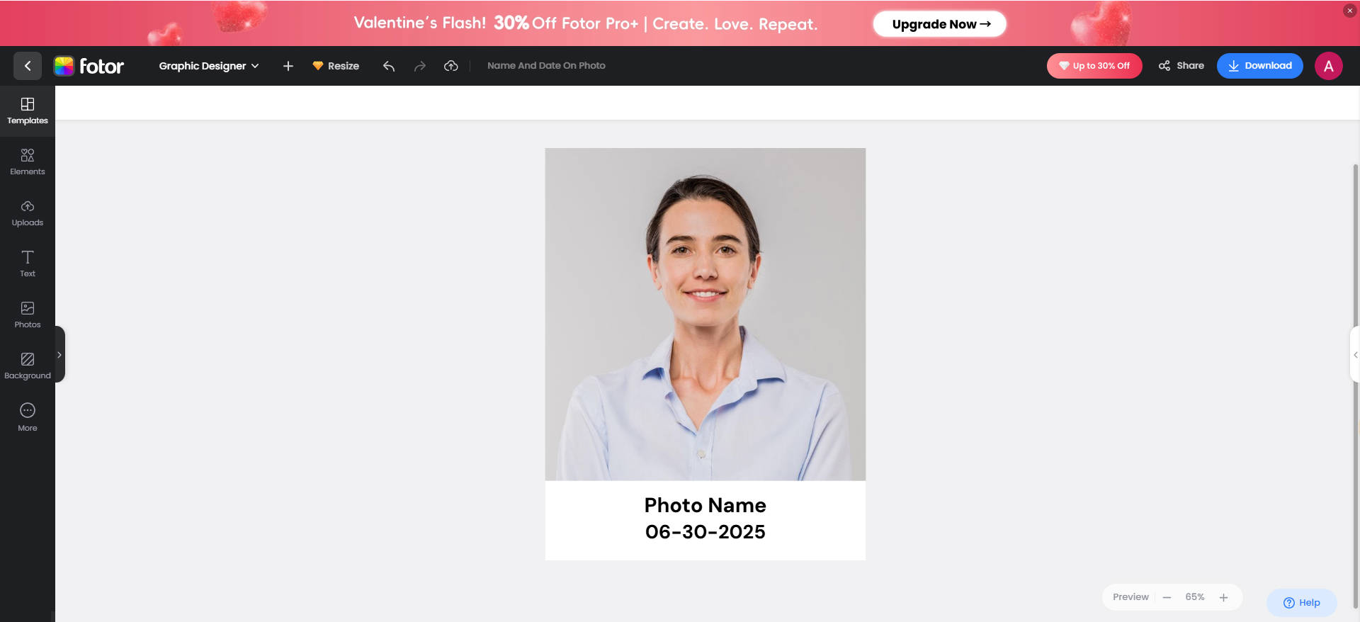Hora de la foto y editor de fecha