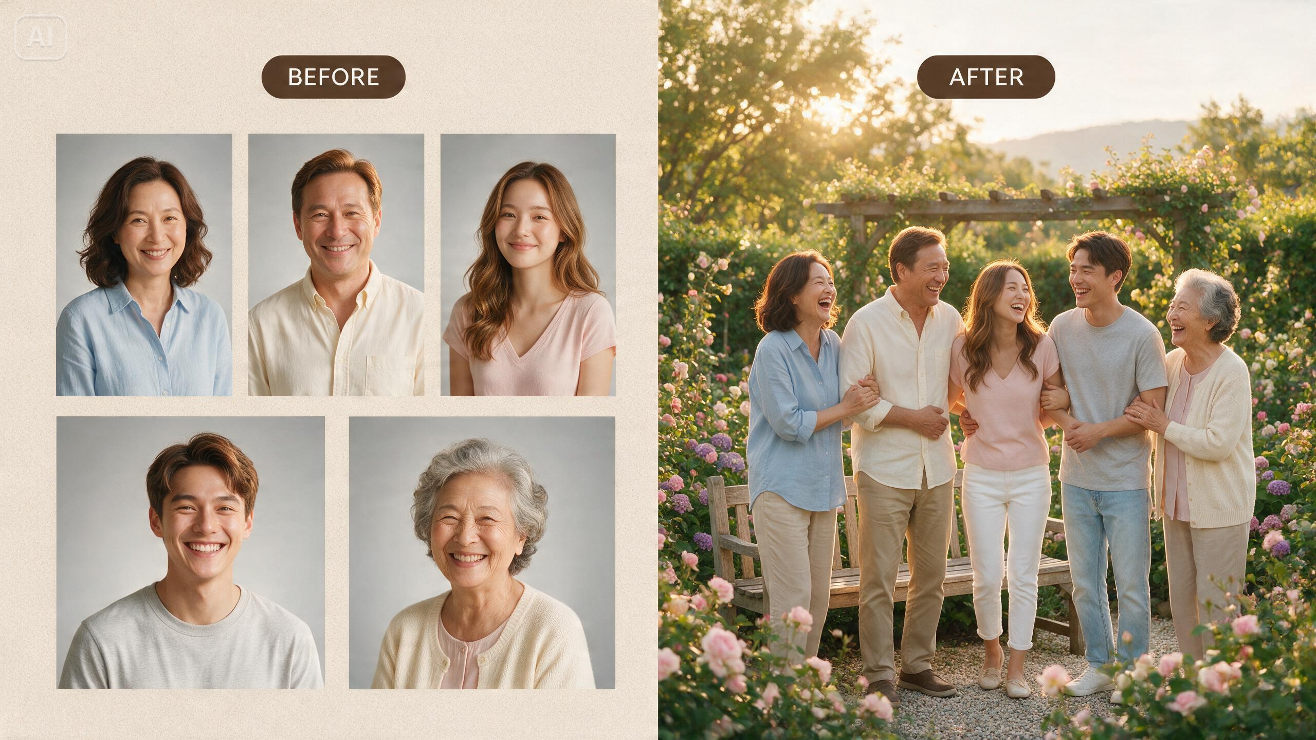 Prompt for a family reunion portrait
