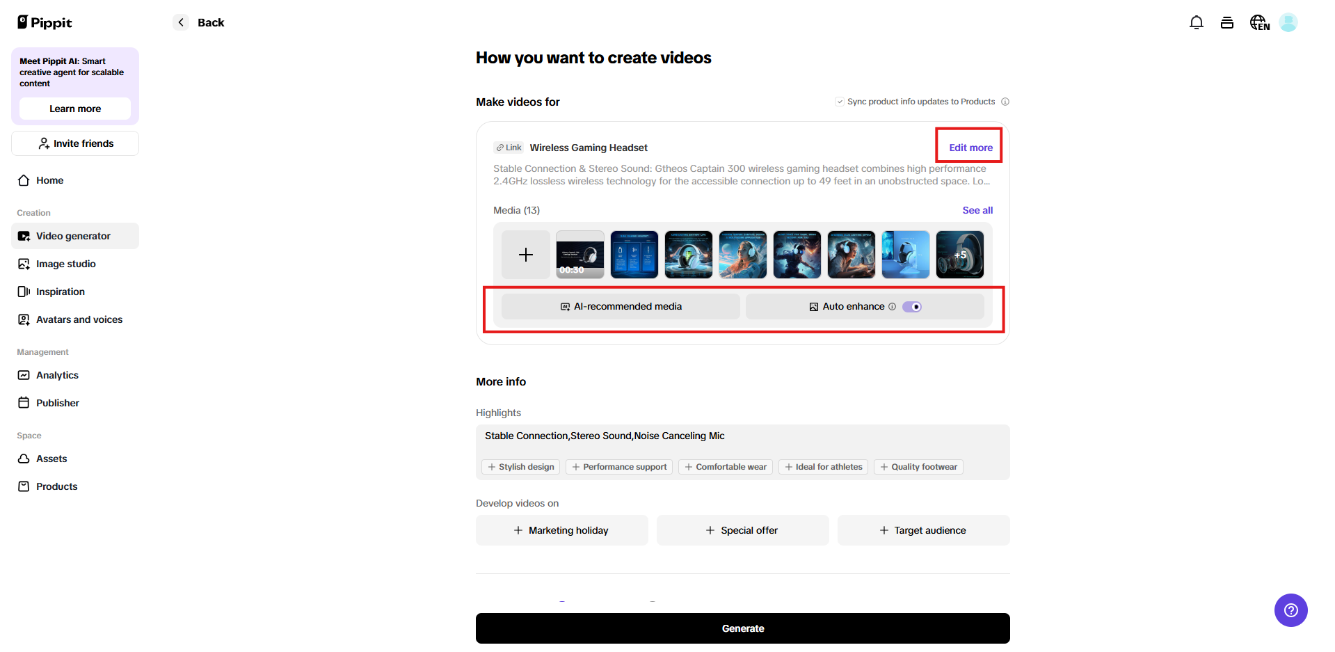 Adicione detalhes do produto