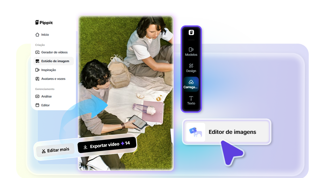 Carregue o arquivo e acesse o editor para diminuir qualidade de foto