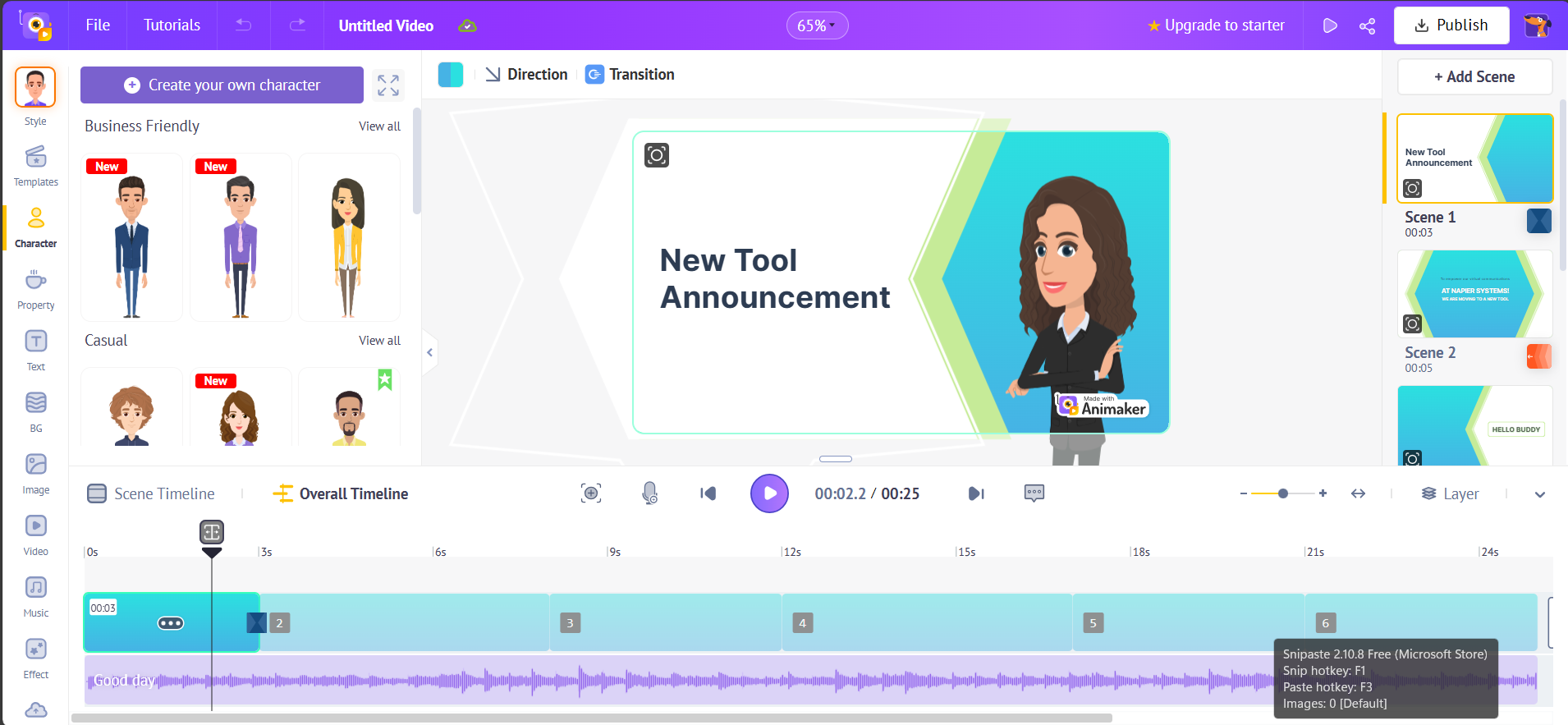 Edit animated commercial maker free